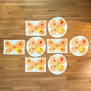 Set of 8 Vintage Vera Neumann Placemats Butterfly MCM Signed Retro Orange Cottag